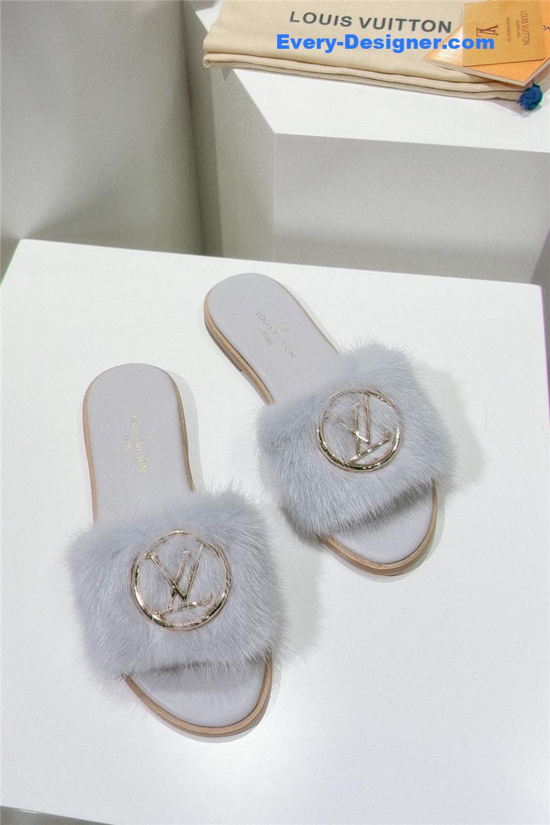 louis vuitton LV flat open toe sandals