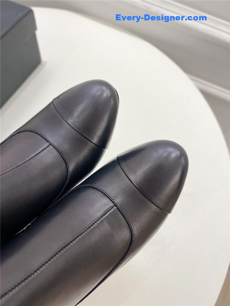 CC catwalk style pearl heel ankle boots