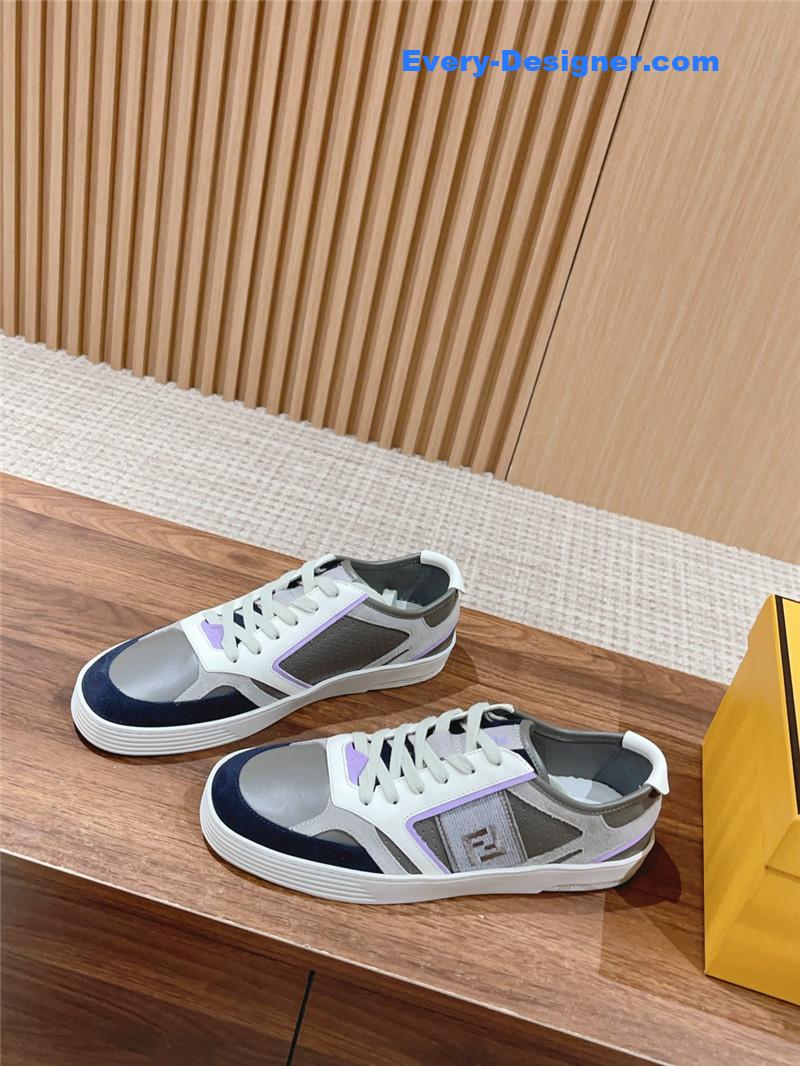 fendi color block lace up sneakers