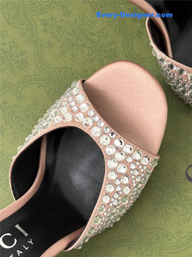 Gucci rhinestone slippers sandals