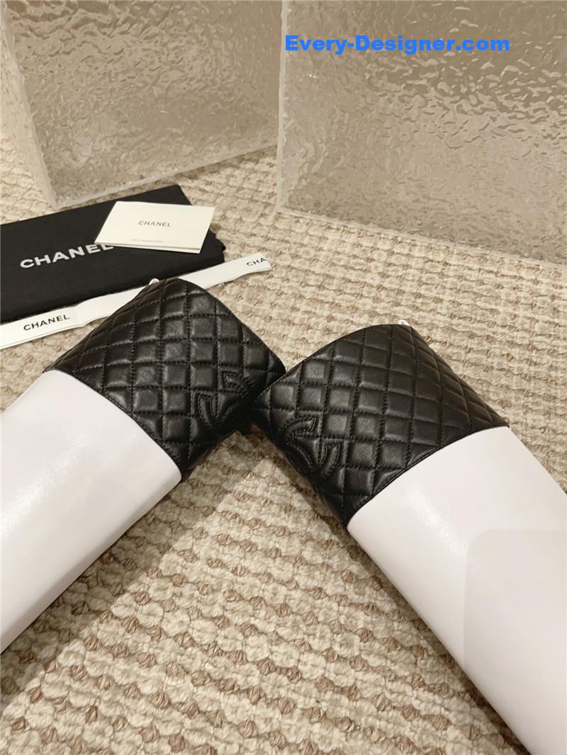 CC retro small round toe stitching design boots