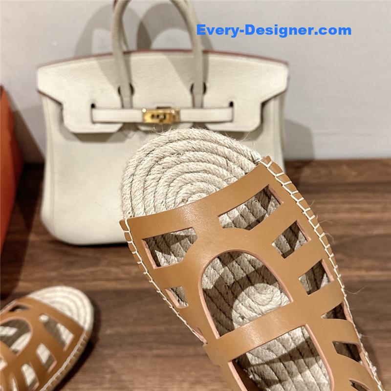 H**me5 cutout pig nose espadrille sandals