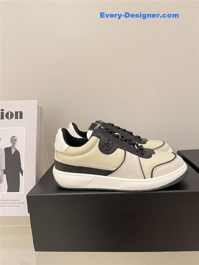 Ch**el early autumn panda color matching sneakers