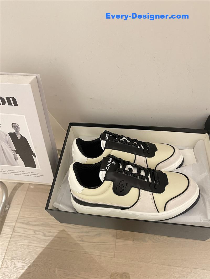 Ch**el early autumn panda color matching sneakers