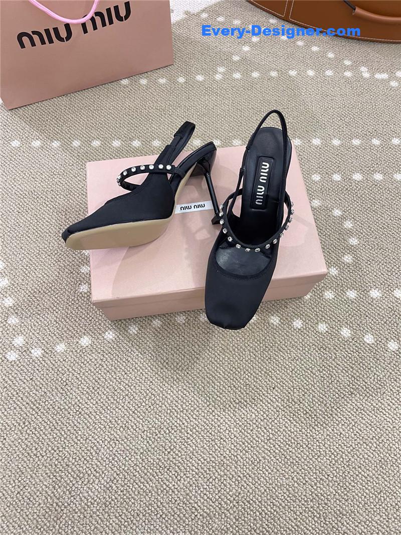 miumiu new open heel ballet high heels