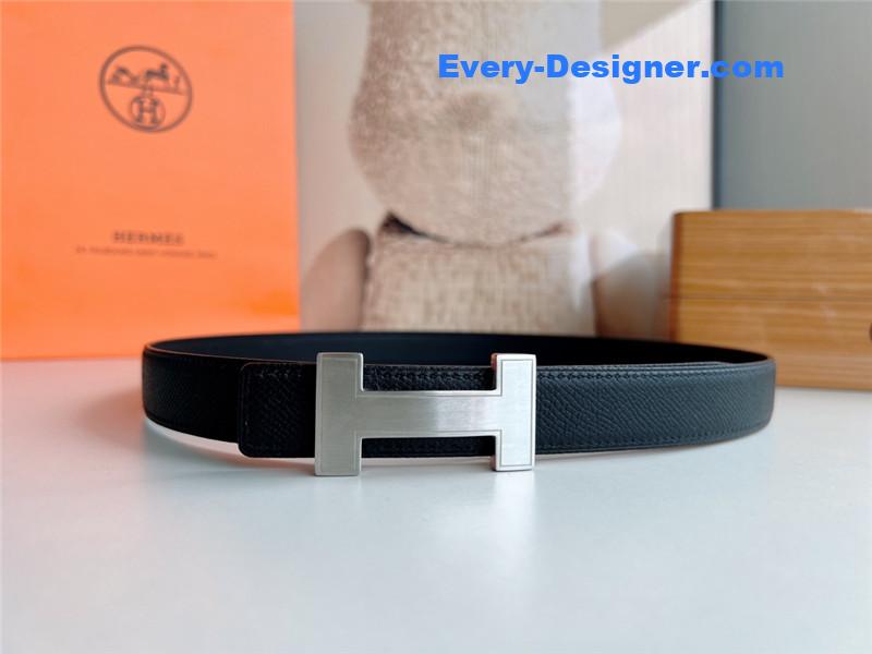 Hermes mini belt with metal buckle
