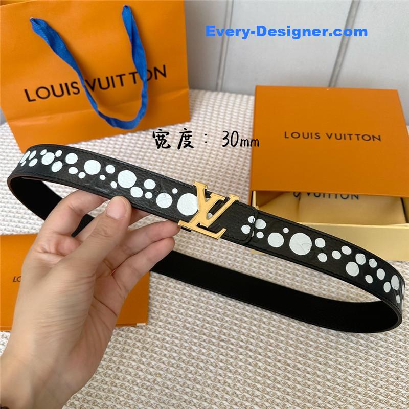 louis vuitton LV polka dot print belt