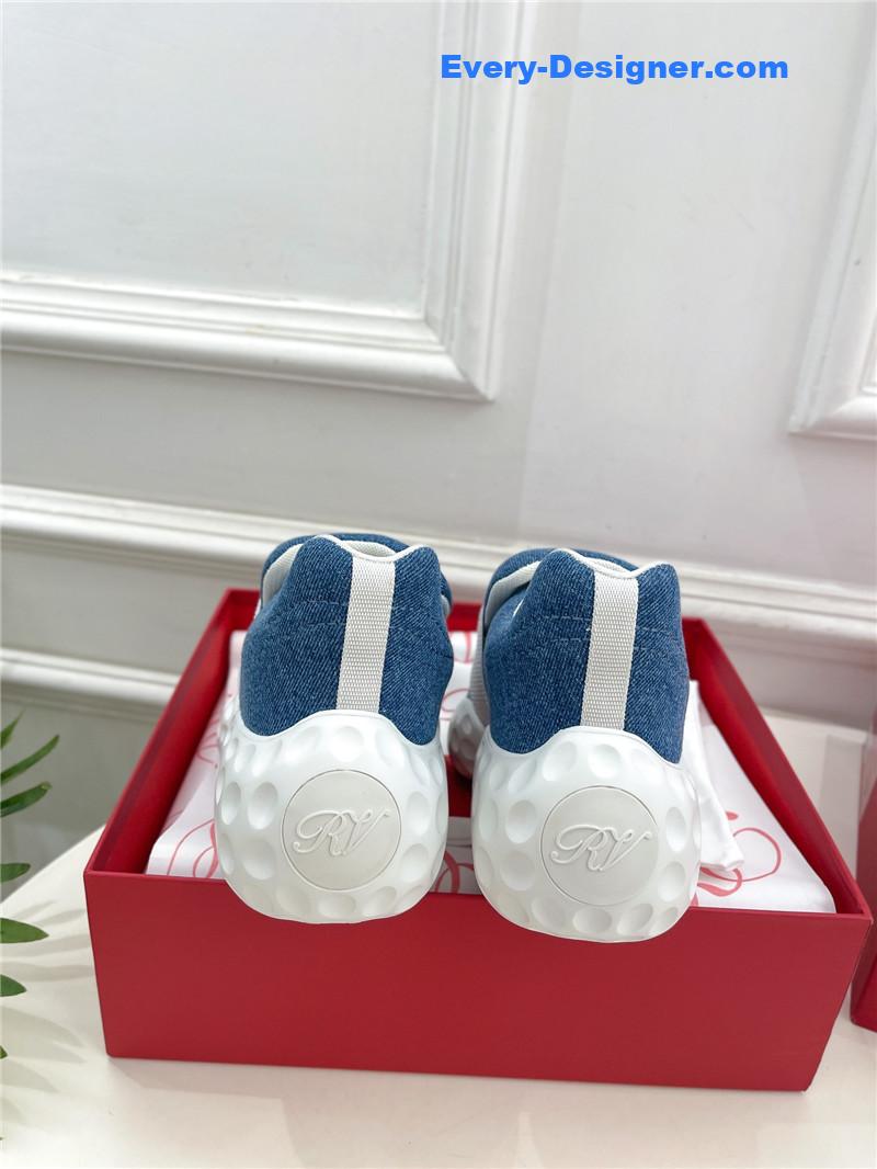 Roger vivier classic diamond buckle sneakers in fabric