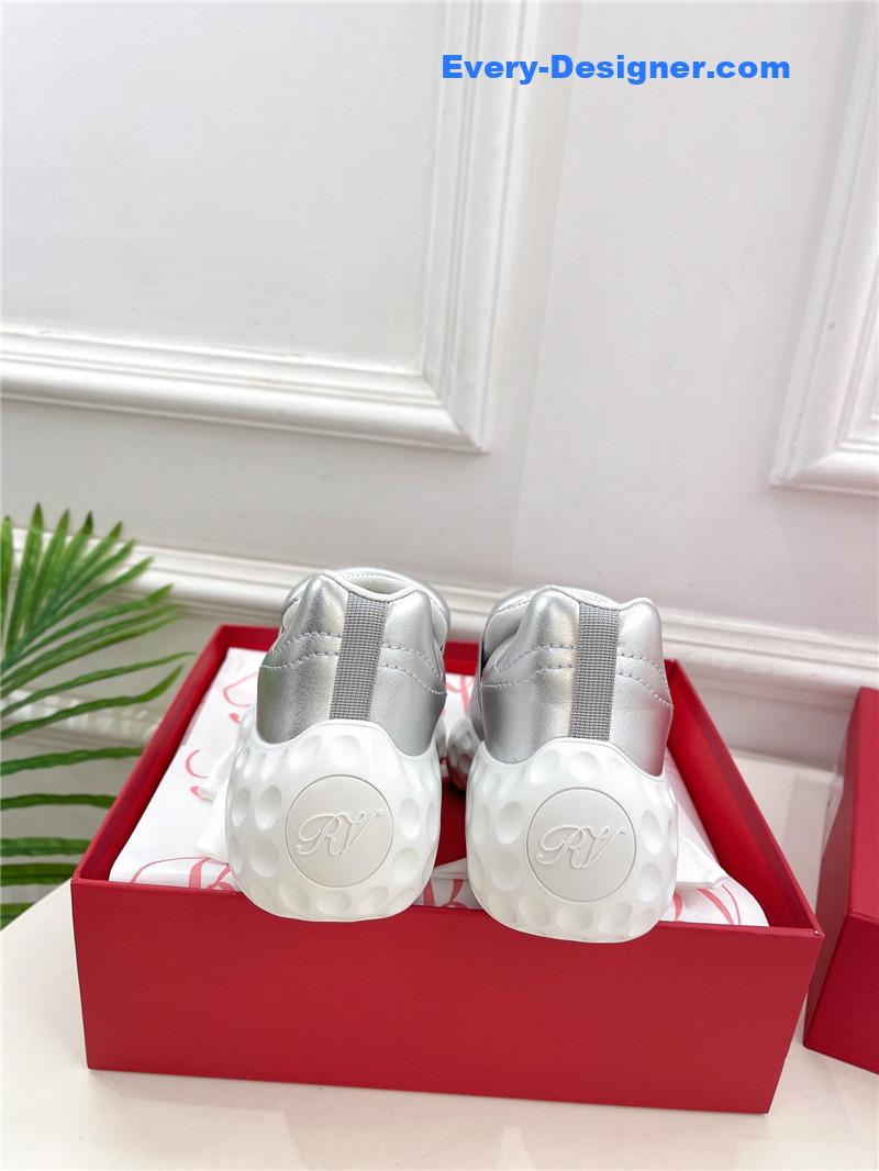 Roger vivier classic diamond buckle sneakers in fabric