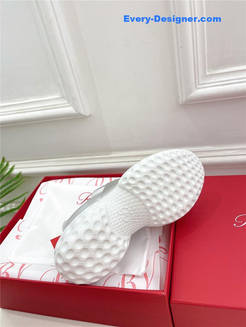 Roger vivier classic diamond buckle sneakers in fabric