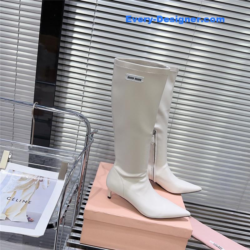 miumiu autumn and winter new pointed mid-calf boots boots