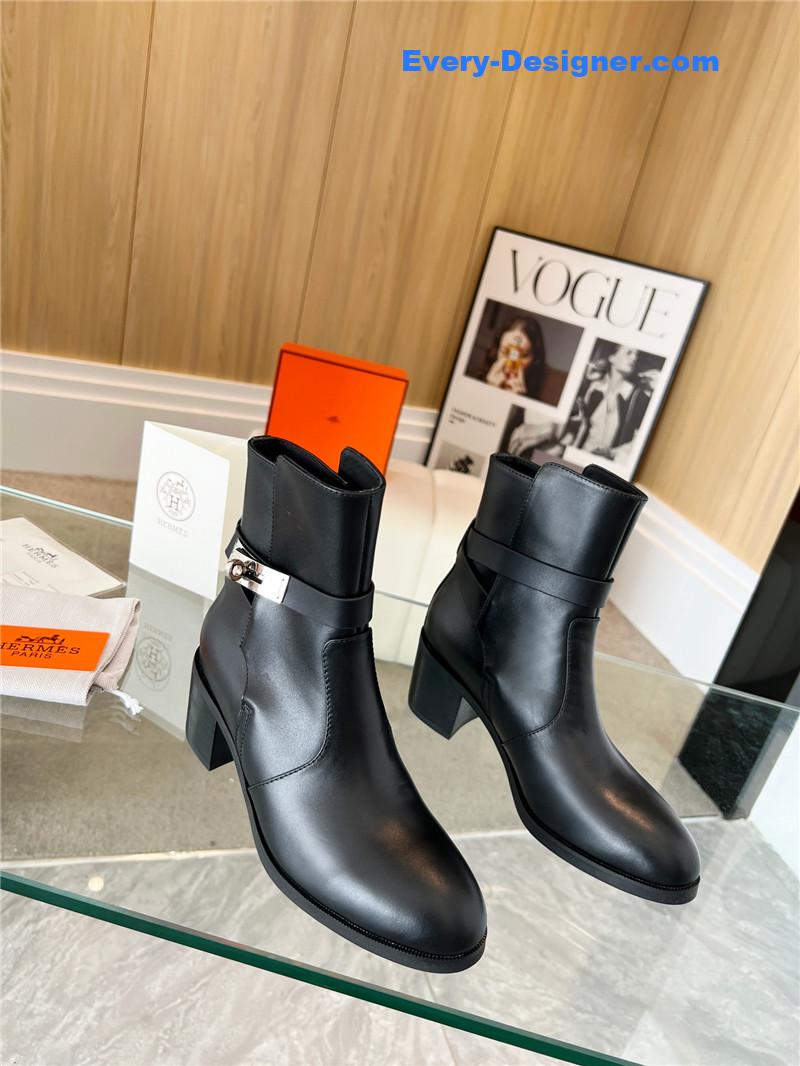 Hermes Kelly Buckle Rider Boots