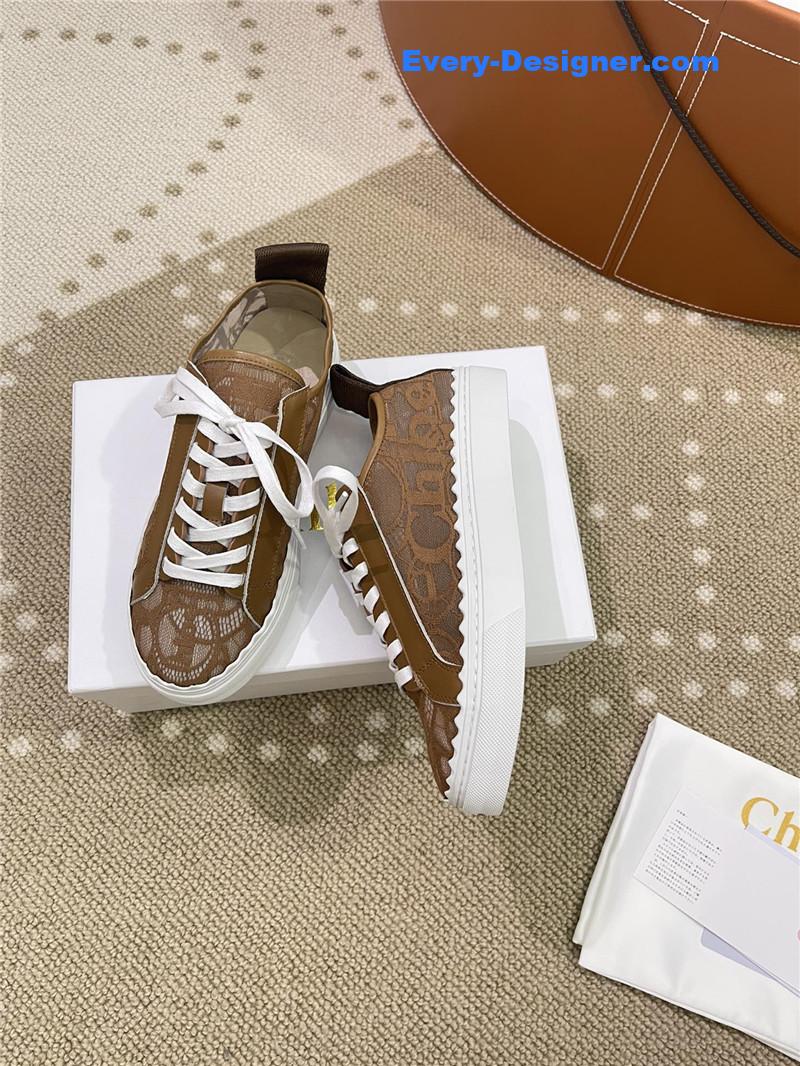 Chloe Classic Petal Sole Summer Lace Loafers