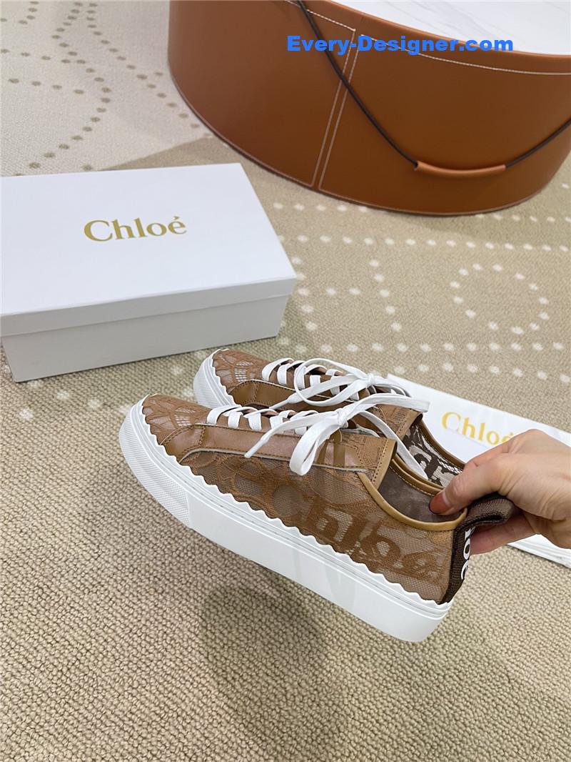 Chloe Classic Petal Sole Summer Lace Loafers