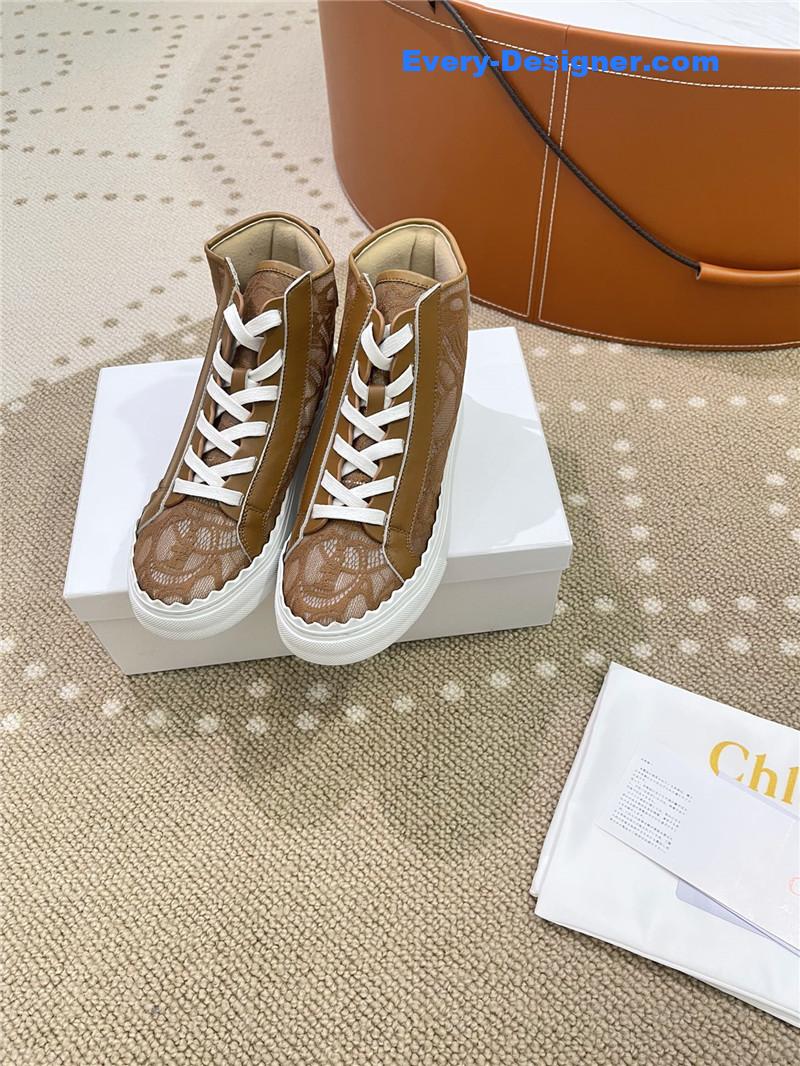 Chloe Classic Petal Sole Summer Lace Loafers