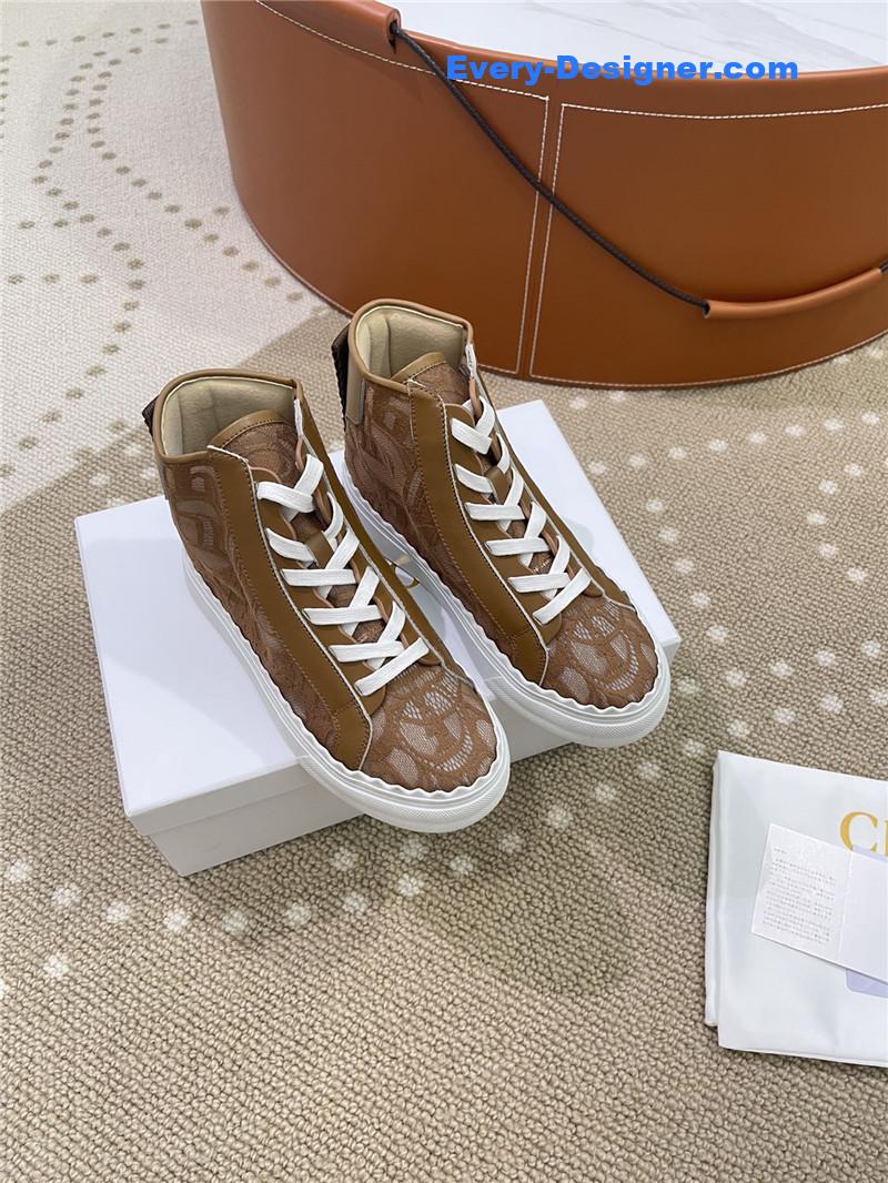 Chloe Classic Petal Sole Summer Lace Loafers