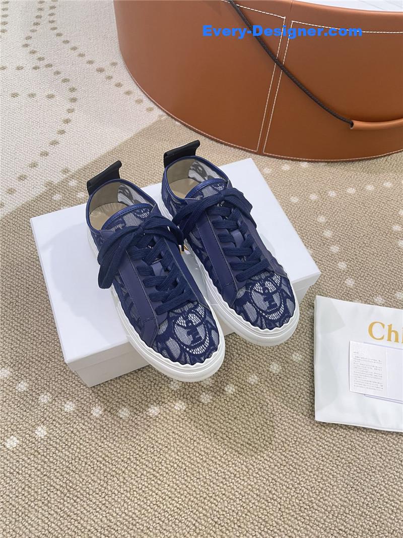 Chloe Classic Petal Sole Summer Lace Loafers