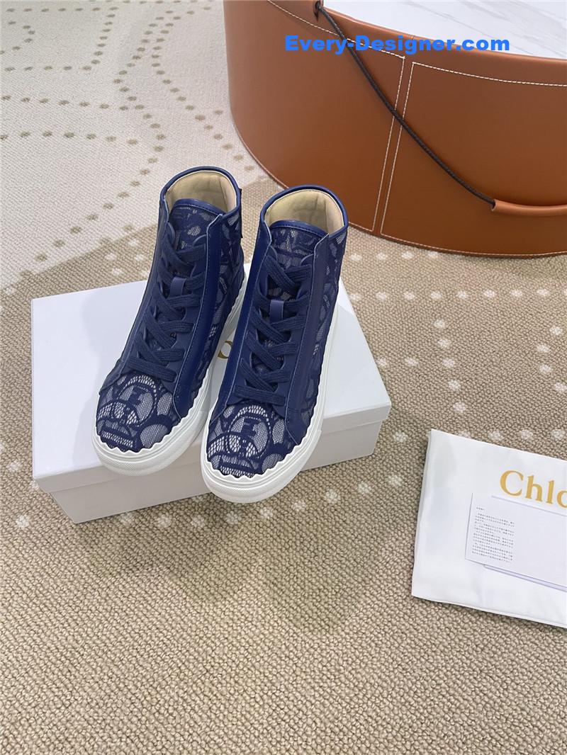 Chloe Classic Petal Sole Summer Lace Loafers