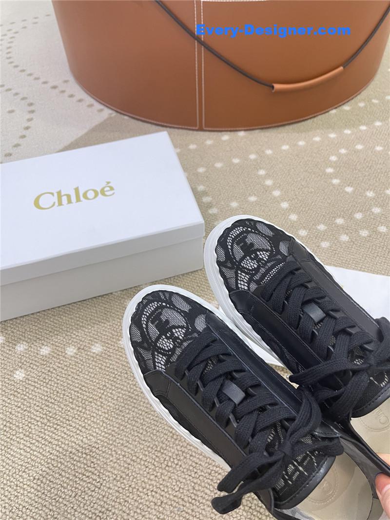 Chloe Classic Petal Sole Summer Lace Loafers