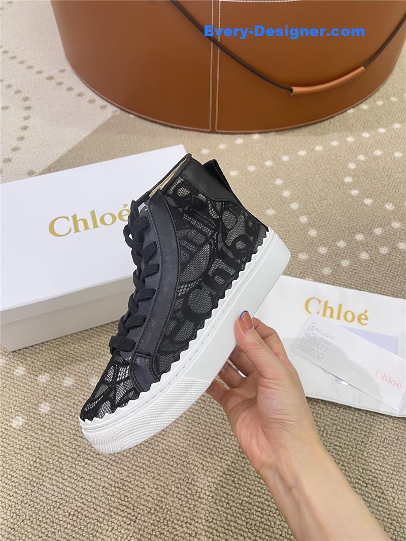 Chloe Classic Petal Sole Summer Lace Loafers