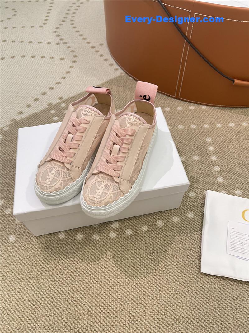 Chloe Classic Petal Sole Summer Lace Loafers