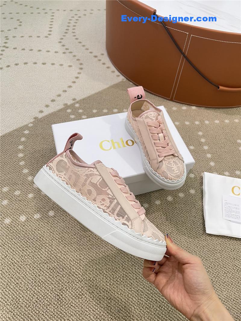 Chloe Classic Petal Sole Summer Lace Loafers