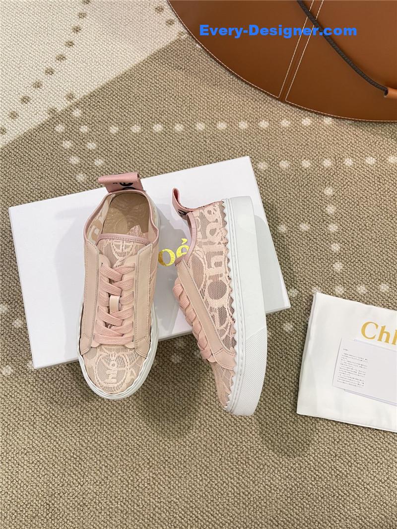 Chloe Classic Petal Sole Summer Lace Loafers