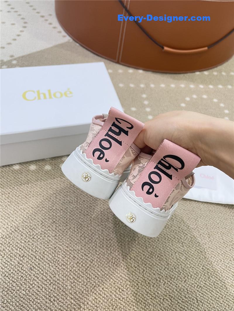 Chloe Classic Petal Sole Summer Lace Loafers