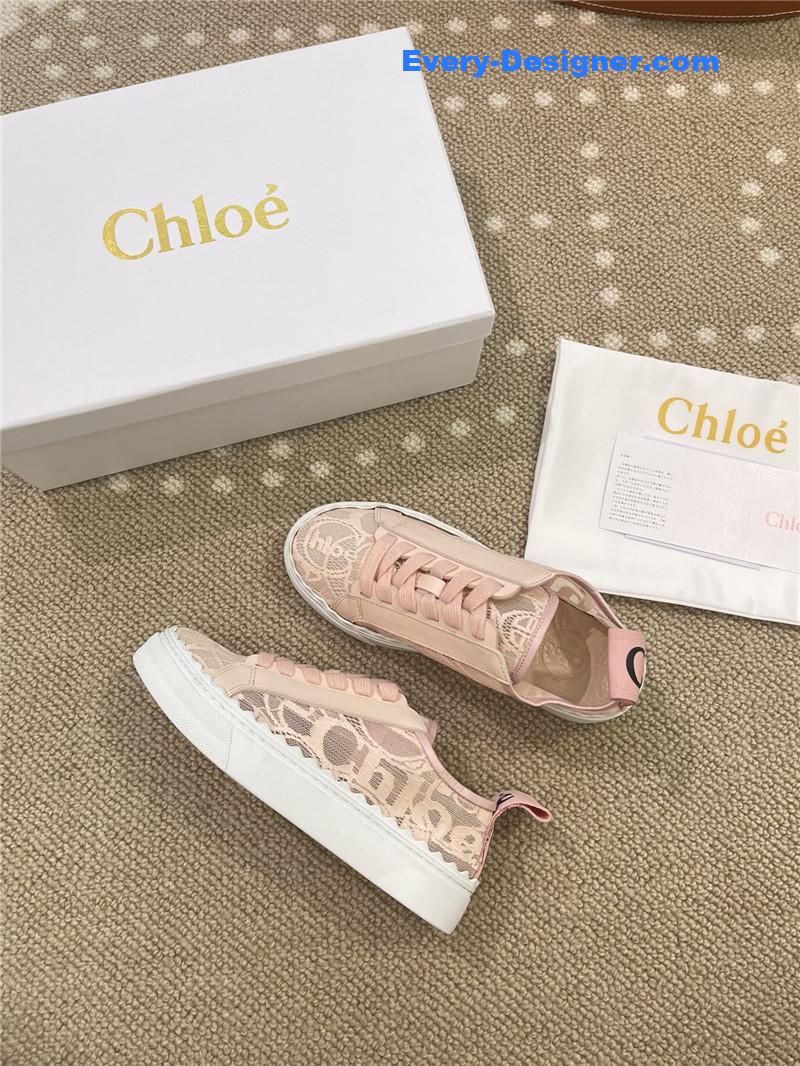 Chloe Classic Petal Sole Summer Lace Loafers