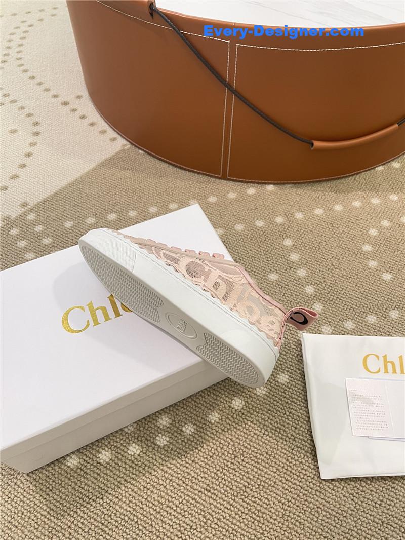 Chloe Classic Petal Sole Summer Lace Loafers