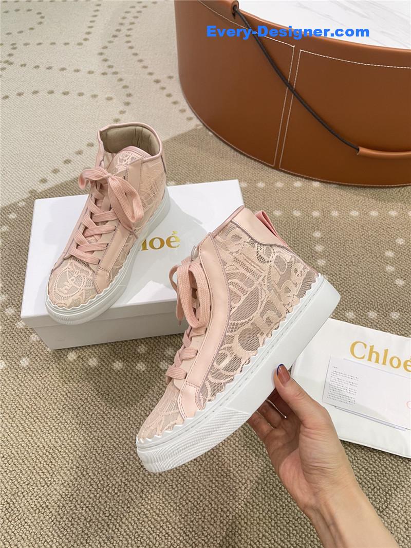 Chloe Classic Petal Sole Summer Lace Loafers