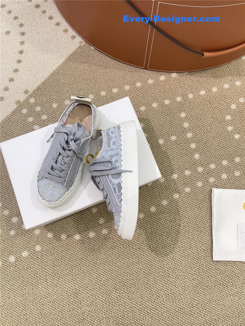 Chloe Classic Petal Sole Summer Lace Loafers