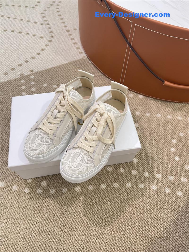 Chloe Classic Petal Sole Summer Lace Loafers