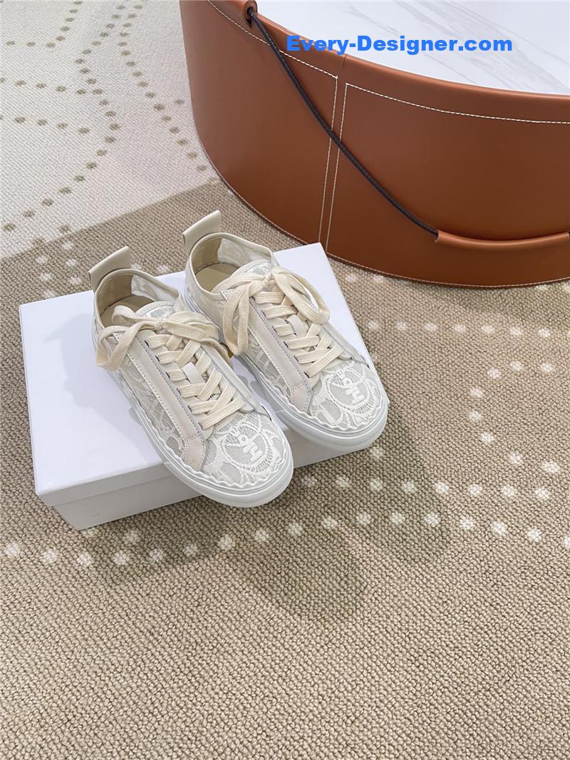 Chloe Classic Petal Sole Summer Lace Loafers