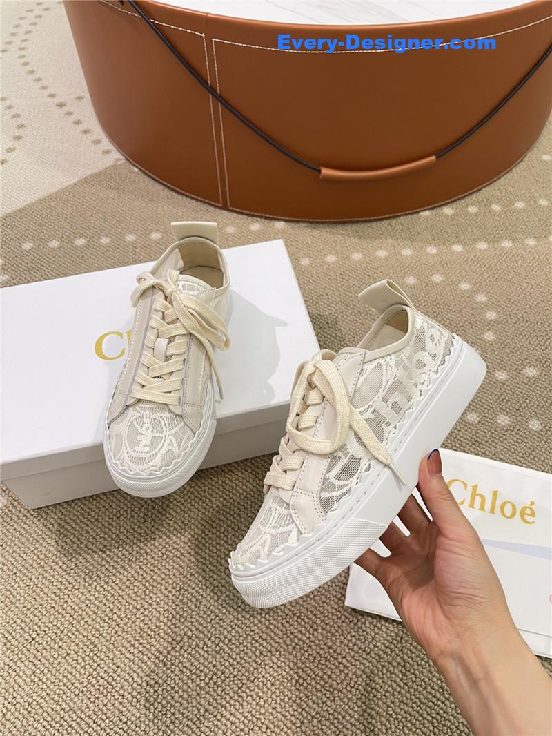 Chloe Classic Petal Sole Summer Lace Loafers