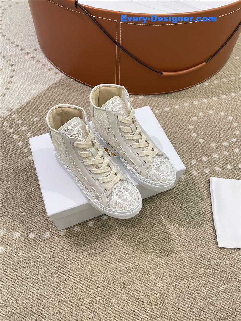 Chloe Classic Petal Sole Summer Lace Loafers