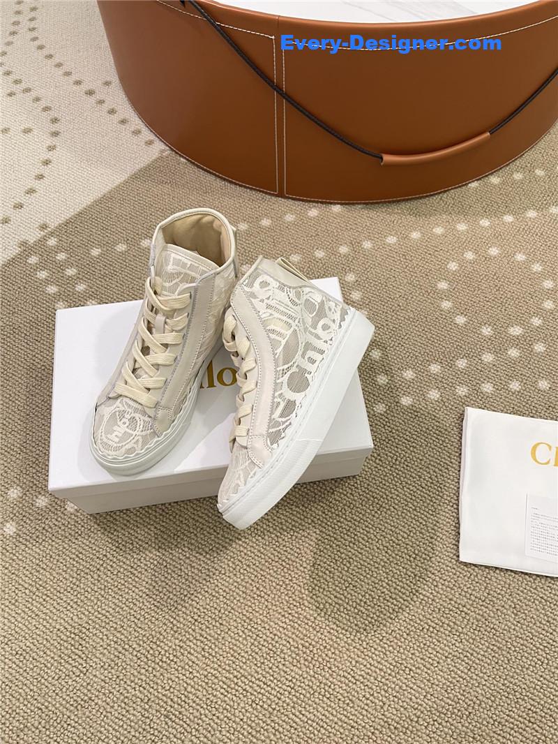 Chloe Classic Petal Sole Summer Lace Loafers