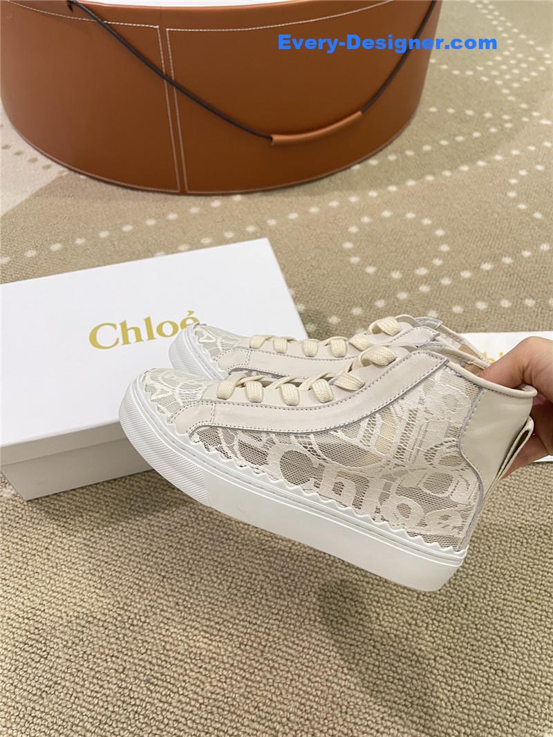 Chloe Classic Petal Sole Summer Lace Loafers