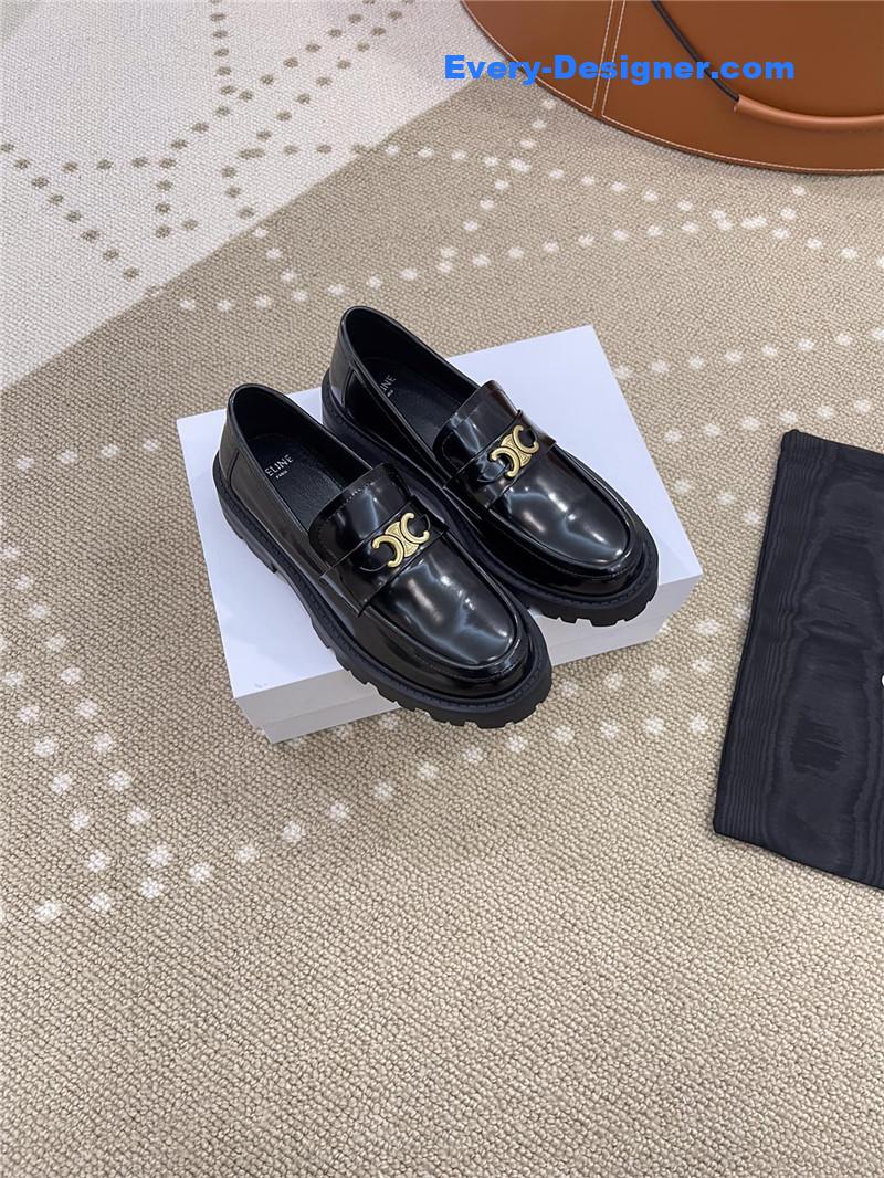 celine new thick-soled retro style loafers