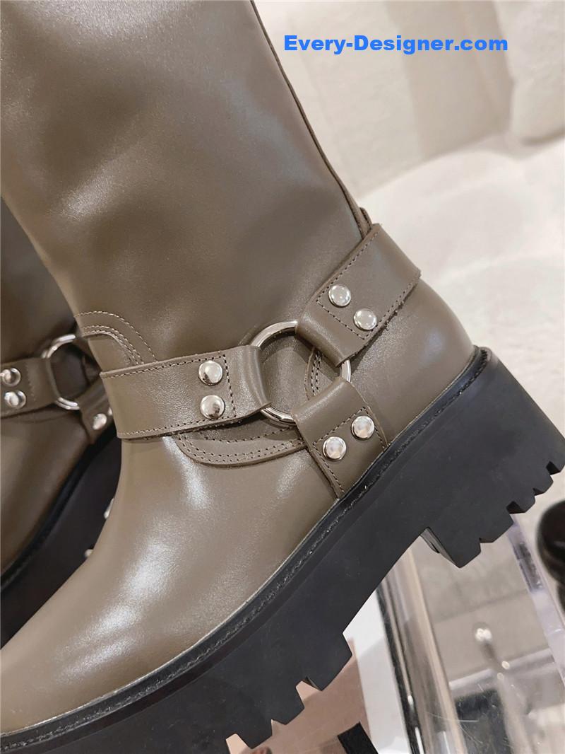 Ce1i*e belt buckle long riding boots