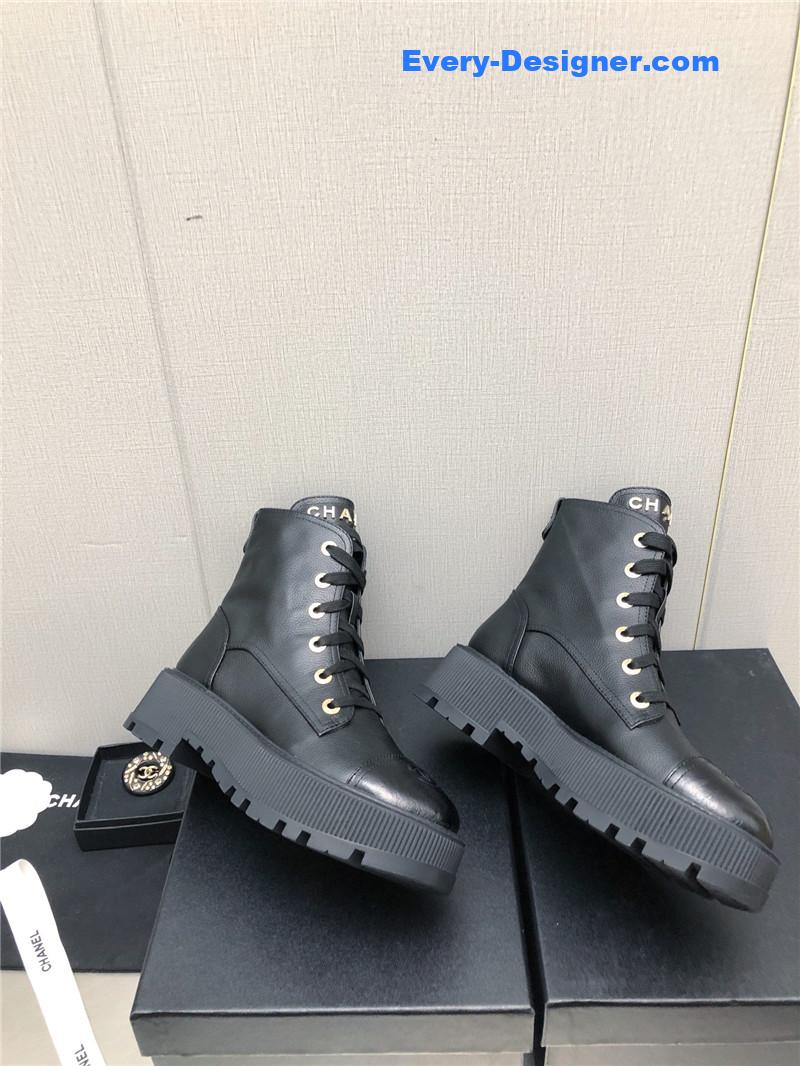 CC C buckle platform Martin ankle boots