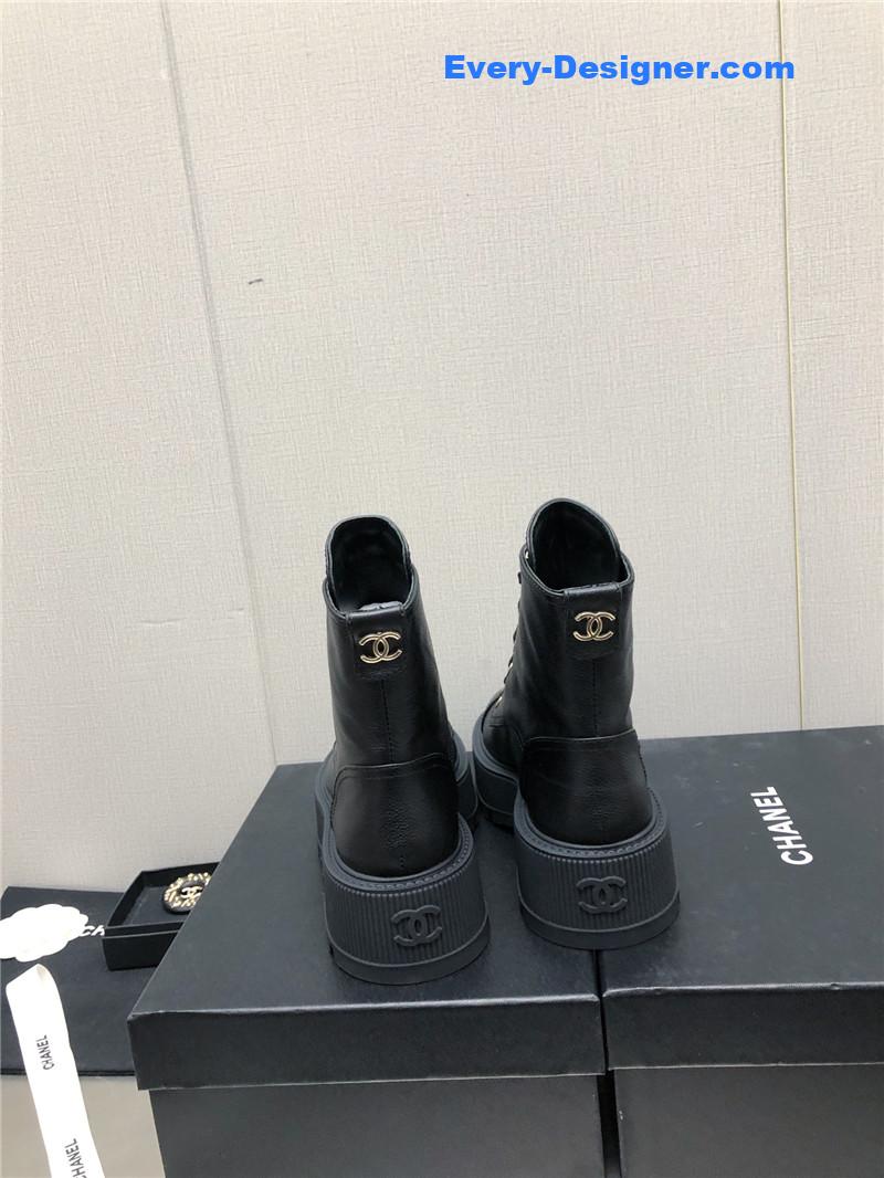 CC C buckle platform Martin ankle boots