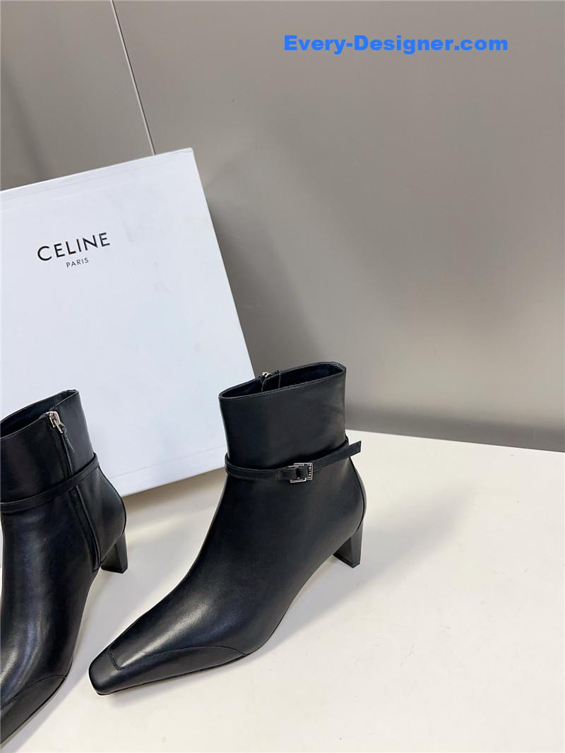 Ce1i*e british pointed toe early autumn ankle boots