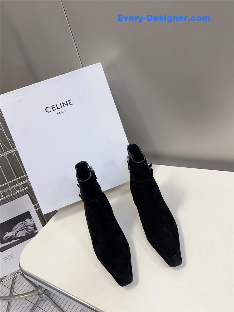 Ce1i*e british pointed toe early autumn ankle boots