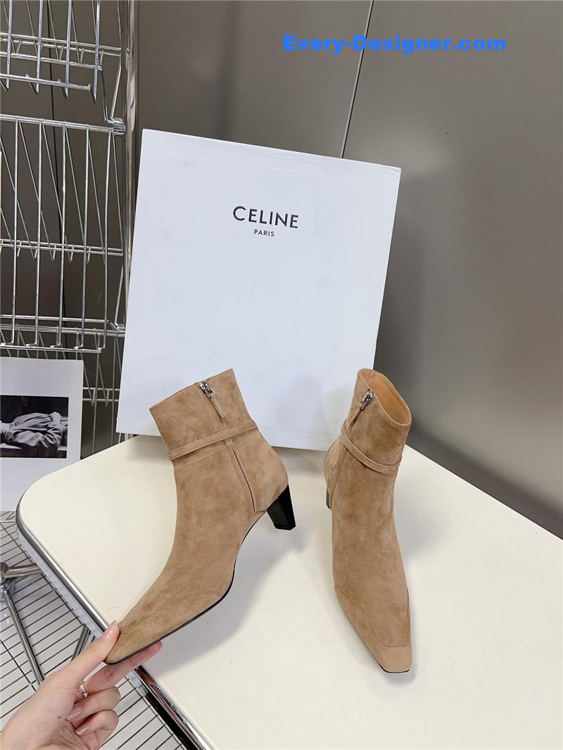Ce1i*e british pointed toe early autumn ankle boots
