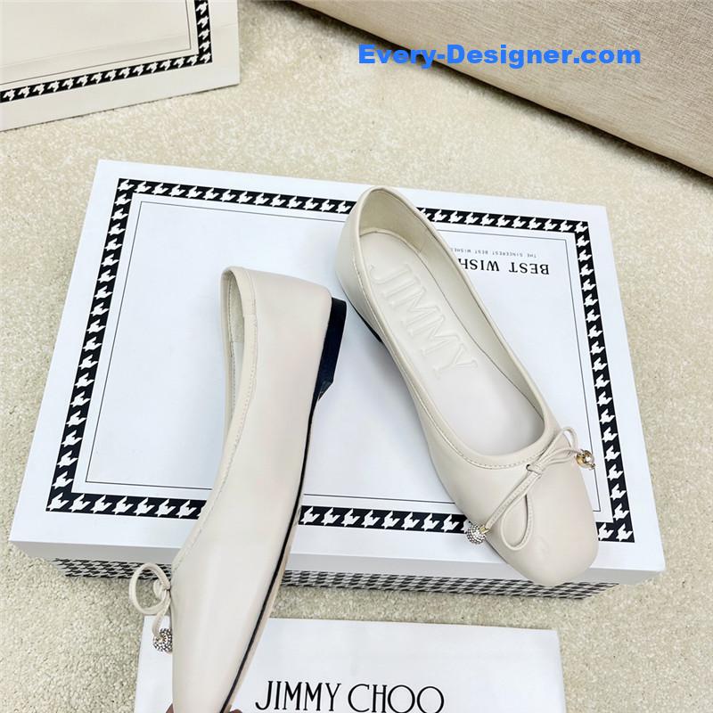 J1m*y Ch00 pearl bow ballerina flats