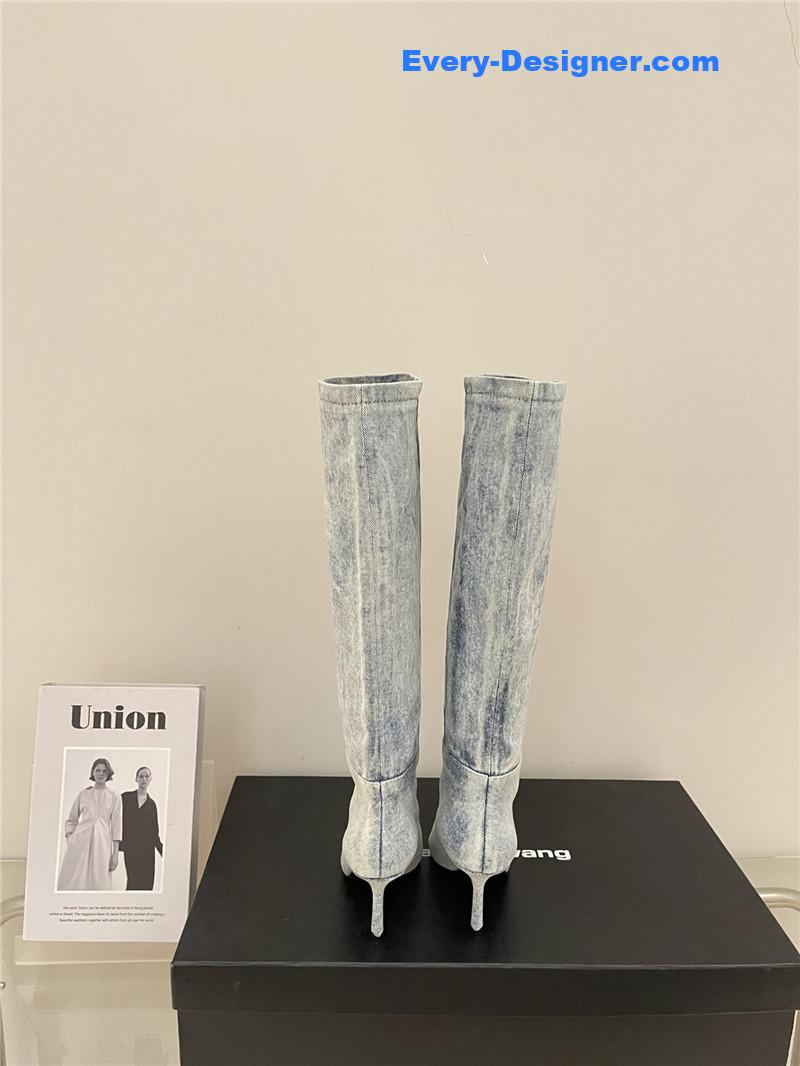 A1exa*der wang new autumn and winter pleated high boots