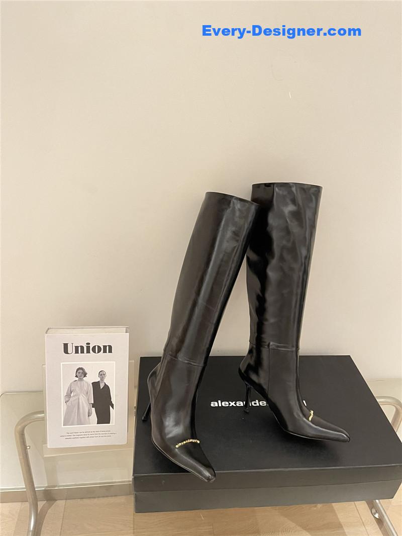 A1exa*der wang new autumn and winter pleated high boots