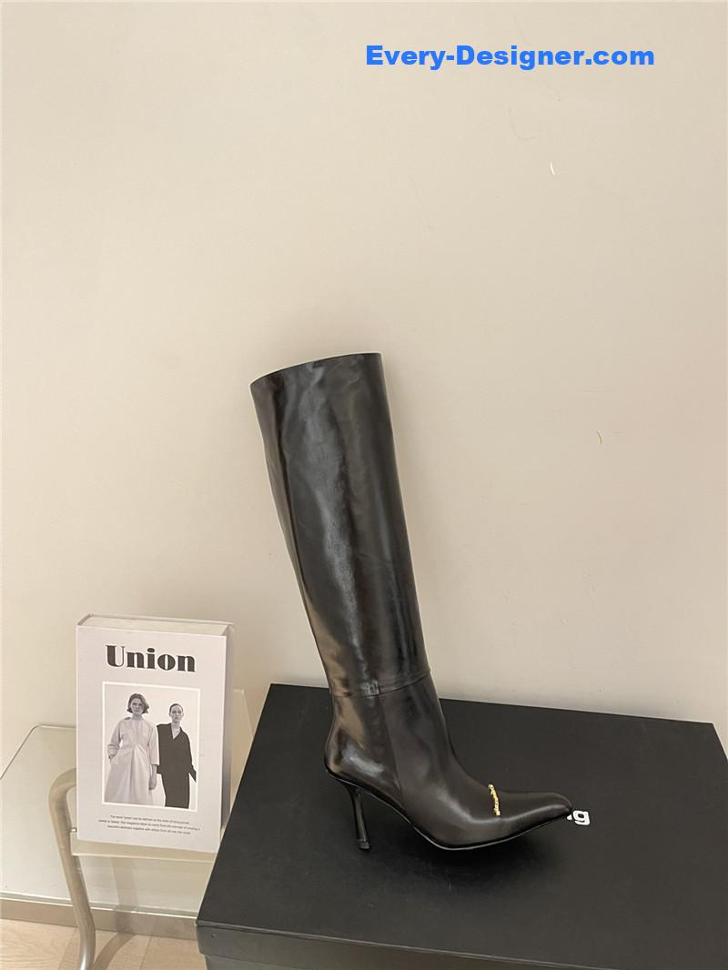 A1exa*der wang new autumn and winter pleated high boots