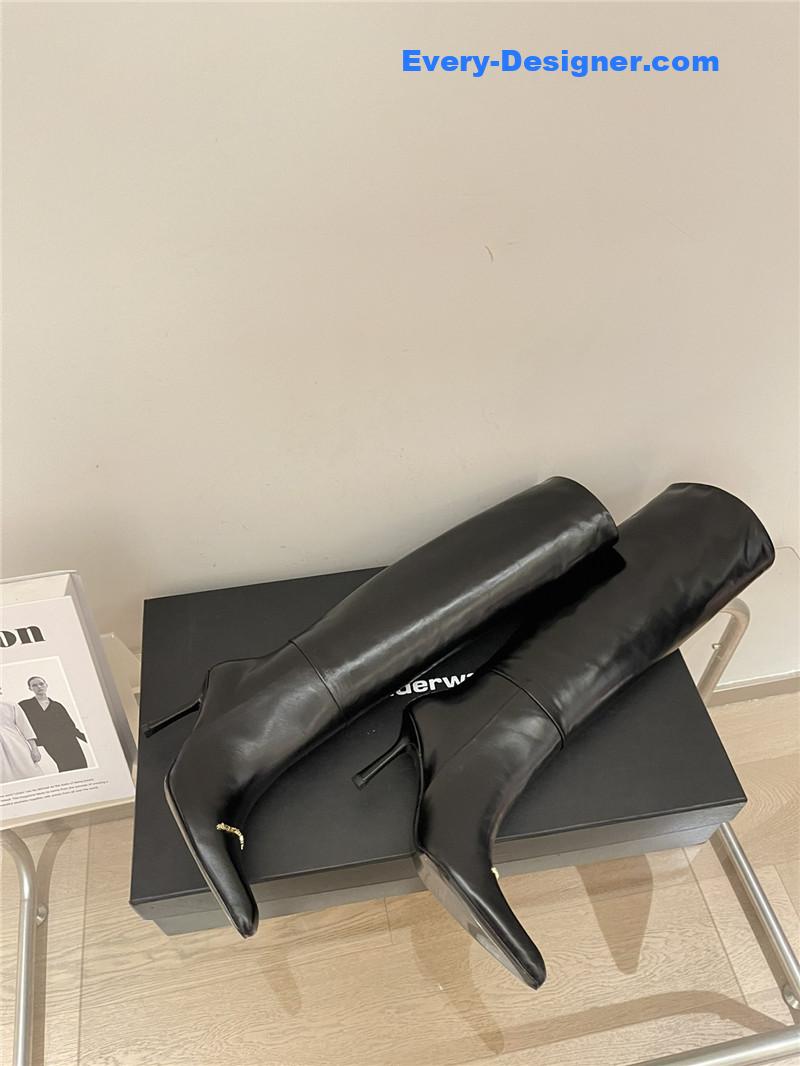 A1exa*der wang new autumn and winter pleated high boots